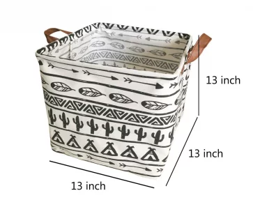 KRLIFCSL 3 Pieces 13 Inch Square Storage Bin, Fabric Folding Storage Baskets with Handles, Storage Organizer for kid's Toy & Baby Clothing - Laundry 