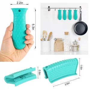8 Pcs Non-Slip Silicone Hot Handle Holder & Assist Grips, Potholder for Cast Iron Skillets, Heat Resistant Handle Cover Sleeve for Frying Pans, Casse