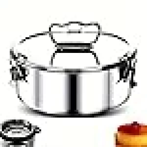 Stainless Steel Flan Mold, 63 Oz Baking Pan for Instant Pot 3 6 8 QT With Lid - Flanera for Flan Baking Dish Oven Safe