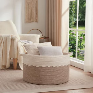 OIAHOMY 125L Extra Large Blanket Basket, 25
