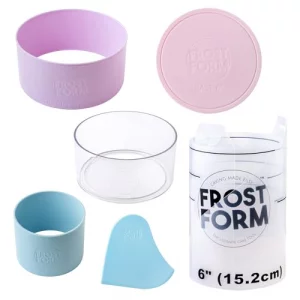 Frost Form Acrylic Starter Kit (6 inch) 6-Piece Set | Professional-Quality 5 Inches Tall| Food-Grade Plastic | Perfectly Straight Cakes | Beginners a