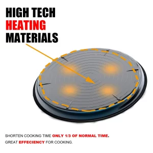 MACONEE 12inch Universal Microwave Crisper Pan/Microwave Cookware Crispy Plate Fry Pan, Microwave Cooker for Reheat Frozen Pizza, Chicken Nuggets Fre