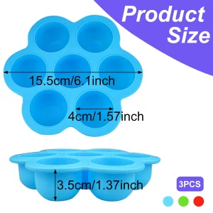 3 Pack Silicone Egg Bite Mold for Air Fryer Silicone Molds - Alternative to Sous Vide Egg Bite Maker for Cooking Air Fryer Accessories