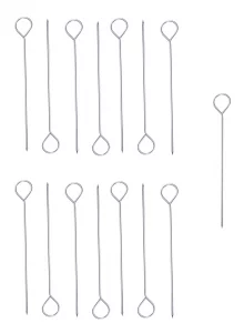 Ruwado 15 Pcs 6 Inch Turkey Lacers for Trussing Turkey Stainless Steel Silver Meat Roasting Trussing Needles Poultry Grilling Supplies for Barbecue B