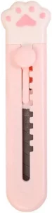 Pink Cute Girly Cat Paw Mini Portalble Utility Cutter Letter Envelope Opener Mail Envelope Slitter School Office Supplies