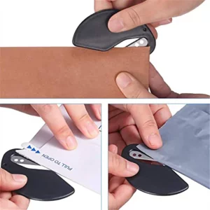 Black Letter Opener Envelope Slitter, Women Letter Opener Slitter for Men Letter Openers for Envelope Package Paper Trim Safe Mail Opener Letter Open