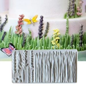 Leaf Silicone Mold Rose Flower Fondant Molds DIY Cake Decorating Tools Sugarcraft Candy Resin Clay Chocolate Gumpaste Moulds (20 * 11.5 * 1.2CM)