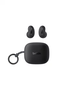 Belkin SoundForm Anywhere Wireless EarBuds, IPX4 Waterproof Bluetooth Earphones, Long-Lasting Comfort, Compact Case with Keyring for iPhone, iPad, Ta