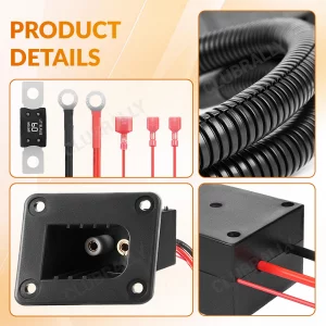 CLUBRALLY 36V Powerwise Charger Receptacle Fit for EZGO Medalist TXT/DCS/PDS Electric Golf Carts, OEM#73051-G29, 73063-G01