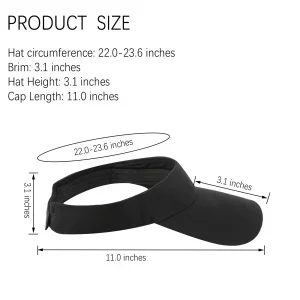 10 Pack Men Women Sun Visor Adjustable UV Protection Blank Sun Visor Hats Caps for Beach Pool Golf Tennis Sports (10Pack-Red)