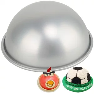 Kundalini 8Inch Dome Cake Pan Hemisphere Cake Pan Sport Ball Baking Mold, Half Sphere, DIY Birthday Cakes