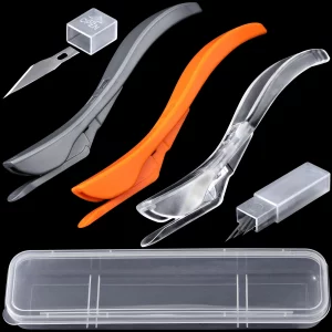 PAGOW 3pcs Paper Cutter with 5pcs Hidden Blade, Handheld Safety Wrapping Paper Cutter, Backpaper Slitter Film Cutting Tool for Adhesive Vinyl, Craft 