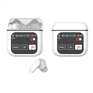 MEIMI Wireless Earbuds Bluetooth 5.4 Headphones with LED Touch Screen 50H Playtime Bass Stereo Ear Buds with Mic IPX5 Waterproof in Ear Earphones for