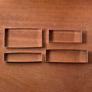 LILIAO Rectangle Cookie Cutter Set, Stainless Steel (Rectangle 4-Piece Set)