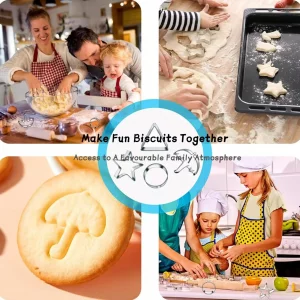 Sugar Candy Making Tools,Stainless Steel Cookie Cutters Biscuit Molds,Chocolate Molds,Umbrella Cookie Cutter,Sugar Biscuit Kit Making for Family And 