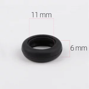 CCeCCe 3 Pair Flat Earbuds Rubber Ring Replacement Universal Earphone Shell Housing Silicone Cover Loop for Sony MDRE9LP/BLK Ear Buds JVC Gumy Ear Bu
