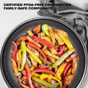 JUST VEGAN Non Stick Frying Pans 10-inch/11-inch, Nonstick Frying Pan with Induction Compatible Base, Durable & Easy Clean for Gas/Electric Stove (10