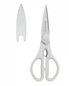 Kitchen Scissors for Food, HUNTER.DUAL Heavy Duty Come Apart Poultry Shears for Cooking, All Purpose for Cutting Chicken, Meat, Fish & Vegetables (Wh