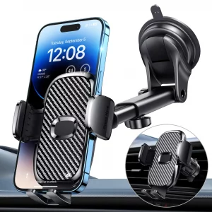 Car Phone Holder[Military-Grade 360Suction Cup]Phone Holders for Your Car Universal Accessories Air Vent Dashboard Windshield Phone Mount Automotive