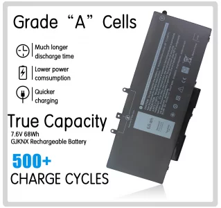 68Wh GJKNX Battery Replacement Dell Latitude 5480 Laptop Battery for Latitude 5580 5280 5488 5590 5591 5490 5491 5495 E5480 E5580 E5490 E5590 Precisi
