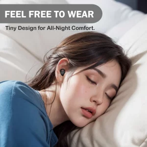 Smallest Invisible Sleep Earbuds Comfortable Noise Blocking Wireless Headphones for Sleeping Bluetooth Flat Ear Buds for Side Sleepers,Tiny Hidden Bu