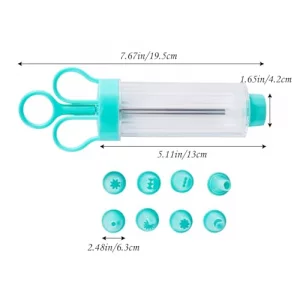 Cupcake Injector/Decorating Icing Set, 9-Piece Set, Stainless Steel Laminating gunCookie gunSqueeze cookie makerCream laminating gunLaminating nozzle