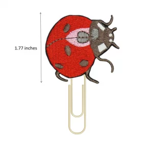 Reeleer Cute Ladybug Insect Golden Planner Paper Clips, Bookmarks, Wedding Planner Accessories, Paperclip, Office Gifts