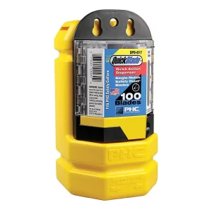 Pacific Handy Cutter Blade Bank, Used Razor Blade Disposal with Wall Mount, Safely Dispose of Used Blades, Keep Blades Out of Trash Bags, Off of Floo
