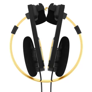 Koss Porta Pro Limited Edition Black Gold On-Ear Headphones, in-Line Microphone, Volume Control and Touch Remote Control, Includes Hard Carrying Case