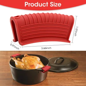 Silicone Assist Hot Pan Handle Holder Hot Skillet Handle Covers Pot Holder Sleeve Cast Iron Skillets Nonslip Heat Resistant for Enameled Griddles Cas