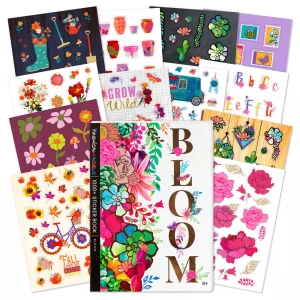 Fashion Angels 1,000+ Bloom Sticker Book, Includes Fun & Colorful Craft Flower Stickers, Ideal for Accessorizing Kids & Adults Notebooks, Scrapbooks 