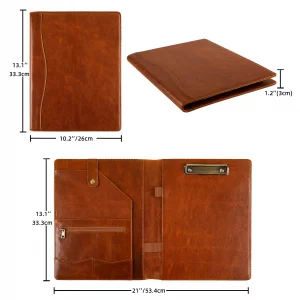 Genuine Leather Portfolio for Men, Leather Clipboard Custom Portfolio, Personalized Leather Binder, Legal Pad Portfolio Organizer Christmas Gift for 