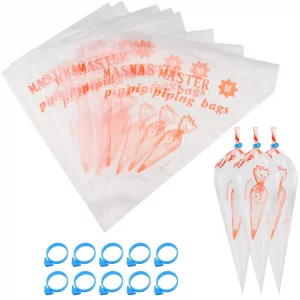 LABOTA Piping Bags Disposable,200PCS 12 Inch Pastry Bags,Icing Bags, for Cake Decorating