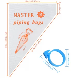 LABOTA Piping Bags Disposable,200PCS 12 Inch Pastry Bags,Icing Bags, for Cake Decorating