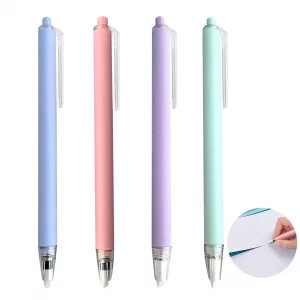 GINCEVHY 4 PCS Morandi Color Retractable Paper Cutter Pen, Craft Art Ceramic Blade, Safety Hobby Knife with Precision Blade for School and Home