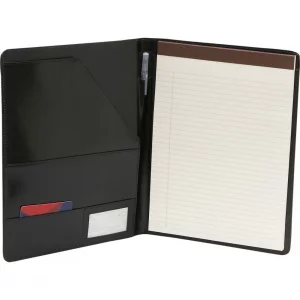 Royce Leather Portfolio Padfolio, with Inserted Note Pad and Folder