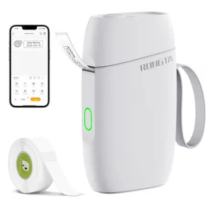 Rongta Label Maker Machine with Tape, Bluetooth Label Printer, Wireless Mini Label Makers with Multiple Templates for Organizing School Office Home, 