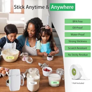 Rongta Label Maker Machine with Tape, Bluetooth Label Printer, Wireless Mini Label Makers with Multiple Templates for Organizing School Office Home, 