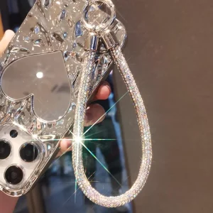 Fancy Beaded Phone Wrist Strap, Anti-Lost Cell Phone Lanyard for iPhone 16 Pro Max And Other Smartphones, Hands-Free Wristlet Rhinestone Bracelet Pho