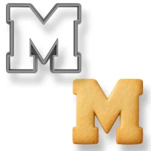 Mighty Gadget Varsity Letter M Cookie Cutter 3 Inch (Random Color)