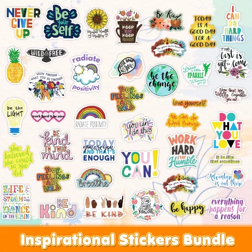 300pcs Mental Health Motivational Quotes Decals for Laptop, Water ...