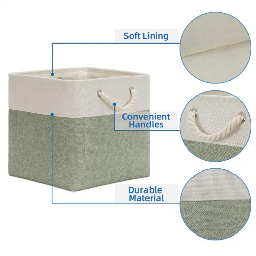 Temary Cube Storage Baskets for Shelves 12 Inch Storage Cubes 4pack ...