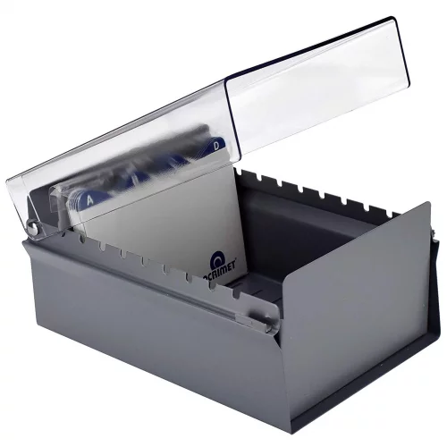Acrimet 4 x 6 Card File Holder Organizer Box Metal Base Heavy Duty (AZ ...