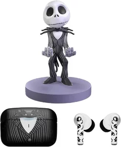 Exquisite Gaming: Buds Pro & Holdems Bundle - Jack Skellington - Wireless Bluetooth Earbuds & Case, Character Device Holder/Figure, Disney TNBC Set