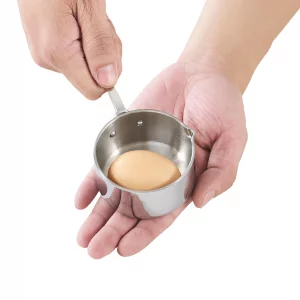 Cooks Standard Stainless Steel Butter Warmer 0.15 QT, Multi-Ply Clad Small Sauce Pan, 140ml Mini Butter Chocolate Milk Melting Pot with Pour Spout Co