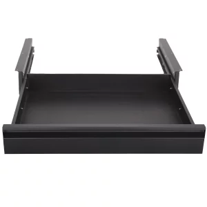 Under Desk Drawer For Desk 23.5 in, Pull out Storage Organizer with Slide Extension Mounted Under Flat Wooden Table or Workbench, Carbon Steel Hidden