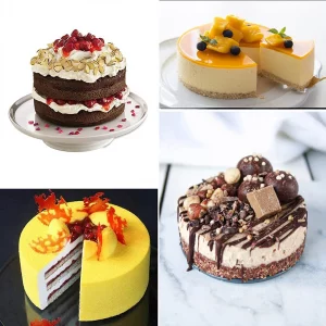 2pcs 6 Inch Silicone Cake Pan for Baking, Round Cake Molds Pan Silicone Baking Molds Non-Stick Quick Release Suitable for Cheesecake Chocolate Cake B
