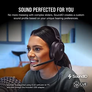 Corsair HS65 Surround Multiplatform Wired Gaming Headset  Dolby Atmos  SonarWorks SoundID  iCUE Compatible  PC, Mac, PS5, PS4, Xbox, Nintendo Swi