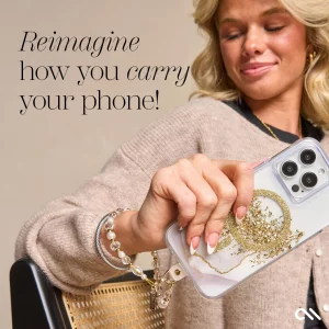 Case-Mate Beaded Phone Charm - Detachable Anti Theft Strap - Hands-Free iPhone Wrist Strap for Women - Phone Chain Wristlet - Fits Galaxy, Pixel and 