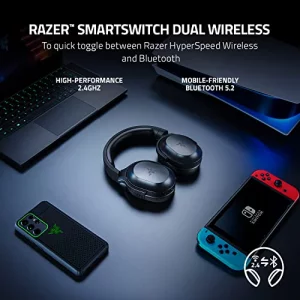 Razer Barracuda X Wireless Gaming & Mobile Headset (PC, PlayStation, Switch 2, Android, iOS): 2.4GHz Wireless + Bluetooth - Lightweight - 40mm Driver